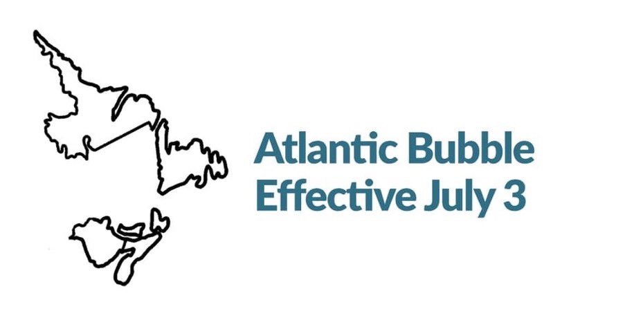 We now have an Atlantic Bubble. We have our own cool kids table in the Canadian cafeteria. No. You can’t sit here. Sorry. #AtlanticBubble