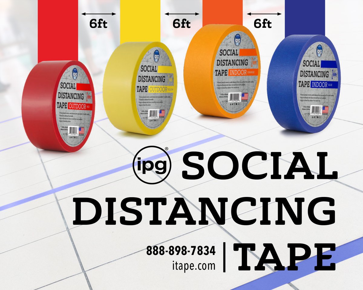 IPGtape's tweet photo. Intertape Polymer Group® Releases New Social Distancing Tape Line. Press release now available: https://t.co/1HaXCjlwEx
#socialdistancing #floormarking #trafficflow #ipgtape https://t.co/18ZGUc4HAw