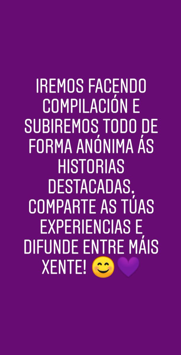 Entrade en instagram.com/campusdomedo?i…, aí atoparedes un link para deixar as vosas experiencias de forma anónima.
Difundide por favor!!