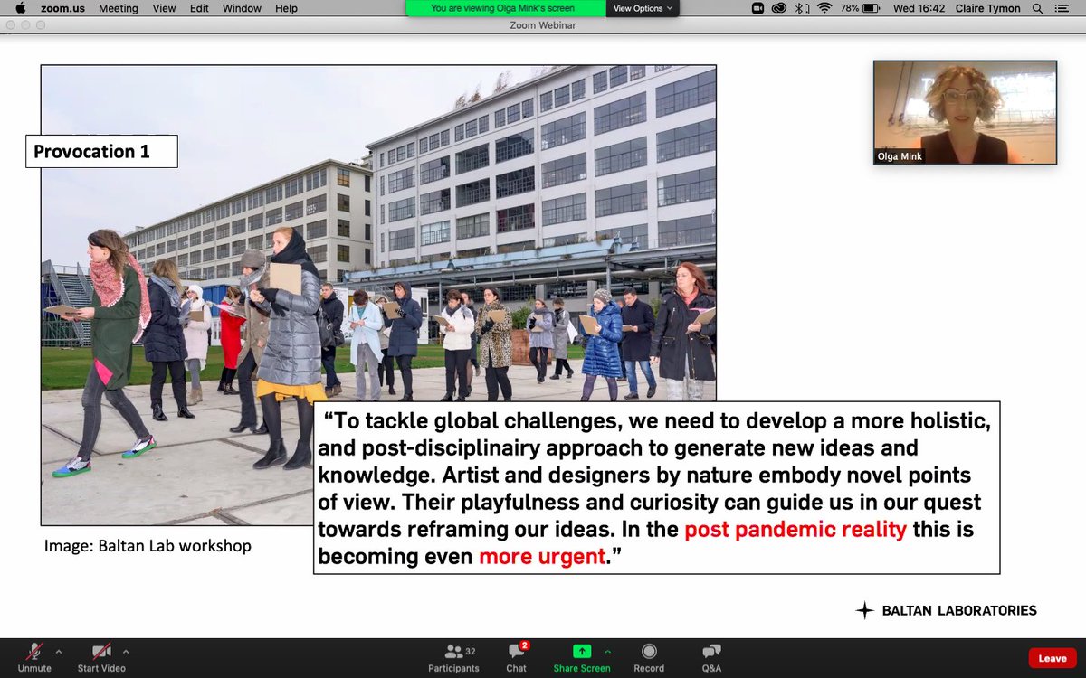 FuturEverything's tweet photo. Incredibly inspiring and relevant presentation by @olgamink discussing the role of culture, art and design and the quest for new realities being explored through multidisciplinary practices at @baltanlab #ArtHackPractice #FutureFocusFE https://t.co/NKhUMzVWCc