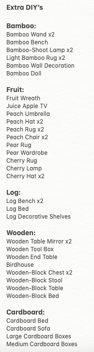 MLSowerby's tweet photo. Been doing a bit of time travel and have loads of DIY's. I'll accept NMT's or anything on my Wish List on my page. DM me if you're interested.
#ACNH #acnhtrading #AnimalCrossingNewHorizons #ACNHdodocode #dodocode #acnhdiys https://t.co/2MxsQ4IR9i