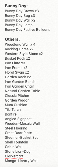 MLSowerby's tweet photo. Been doing a bit of time travel and have loads of DIY's. I'll accept NMT's or anything on my Wish List on my page. DM me if you're interested.
#ACNH #acnhtrading #AnimalCrossingNewHorizons #ACNHdodocode #dodocode #acnhdiys https://t.co/2MxsQ4IR9i