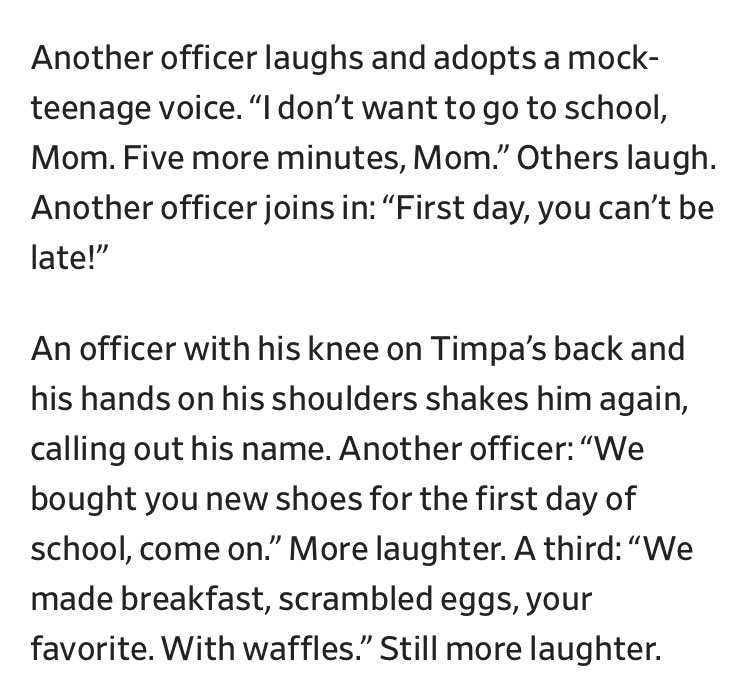 the police only ever escalate to violence. all the training and sensitivity classes and awareness programs have not changed that fact. defund the fucking police