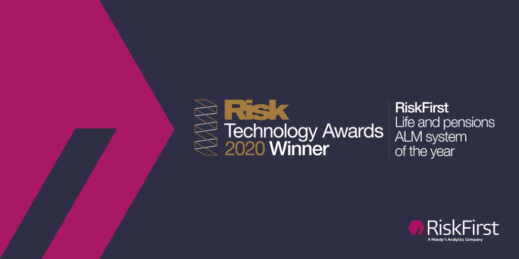 RiskFirst_'s tweet image. Pleased to announce that PFaroeDB has won Life and #Pensions ALM System of the Year in the @riskdotnet #RiskTechnologyAwards2020. Drivers behind the win include the platform’s depth of visibility and #riskanalytics tools on a cross-balance sheet basis: bit.ly/37V0Pmr