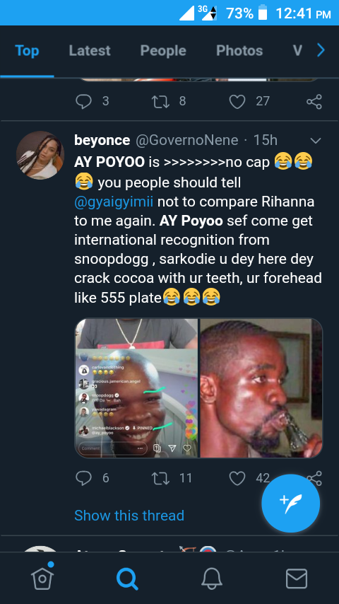 BraahPossible's tweet photo. #puredrive pls check dis comment frm sm1 to @sarkodie  @djsliming  @kooSebor  heeeeeeerrrr 🤣🤣🤣 https://t.co/vkGLk18cyU