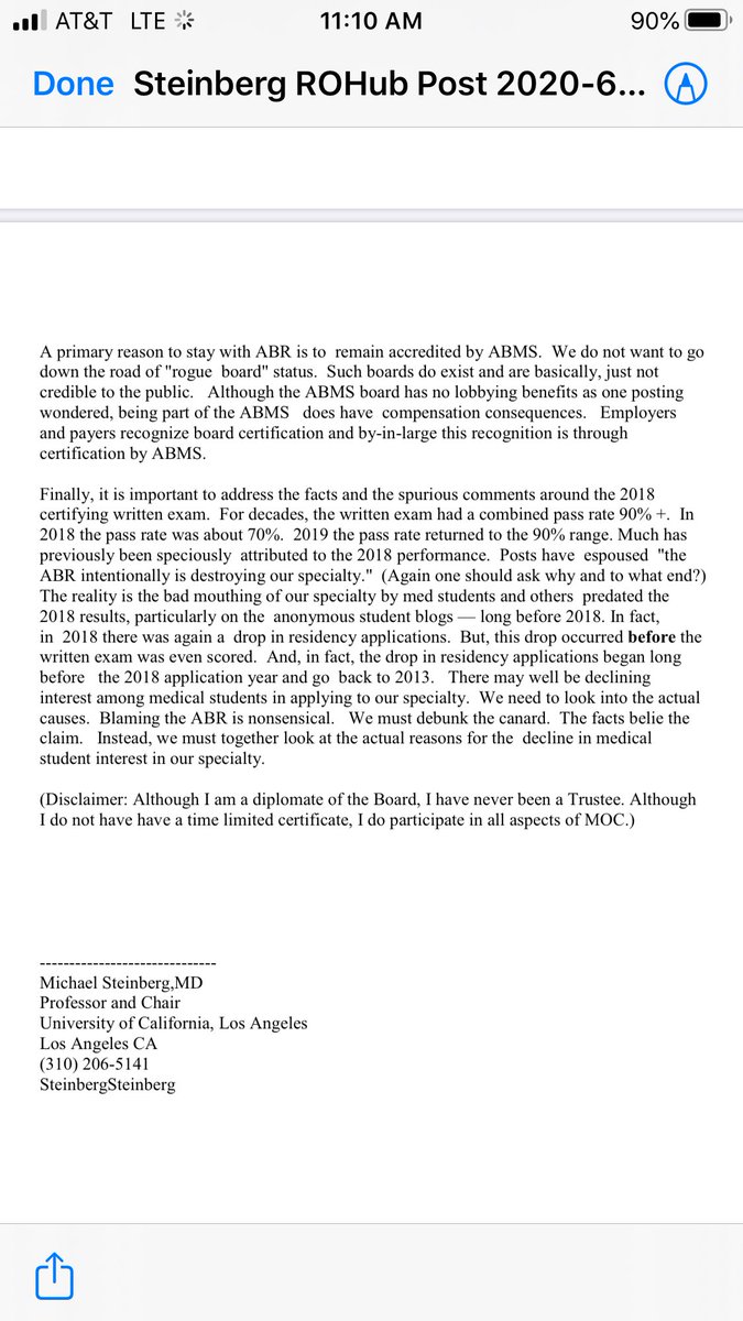 A thoughtful commentary on ABR and virtual certification exams in Radiation Oncology by Dr. Michael Steinberg, Chair at UCLA and past ASTRO President.