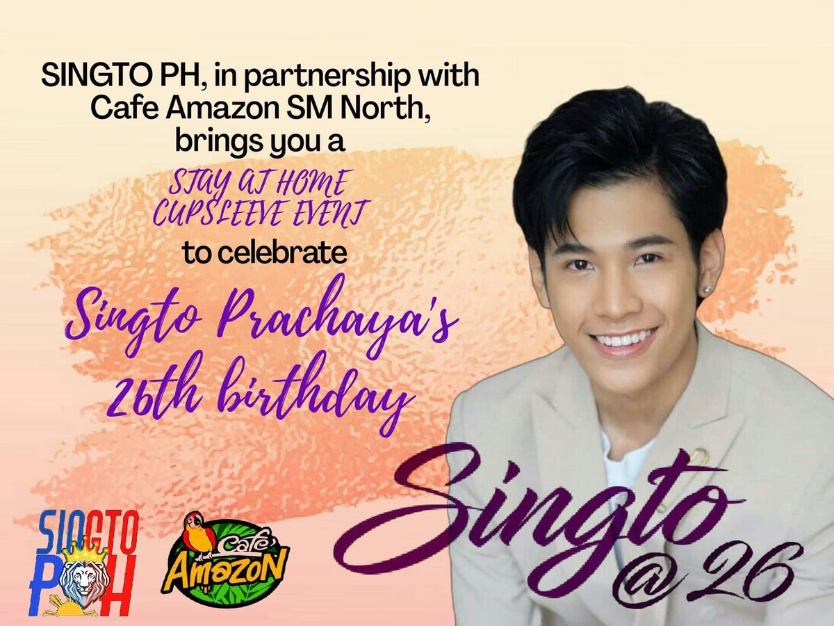 SingtoPH's tweet photo. In celebration of Singto Prachaya's 26th birthday, we present to you a cupsleeve event delivered right at your doorstep.

Price is inclusive of delivery fee.

💗 https://t.co/MIzW7T2H0t

REGISTER NOW!

#SingtoPrachaya
#SingtoBD2020 
#SingtoAt26 https://t.co/kXIZ9UfUaY
