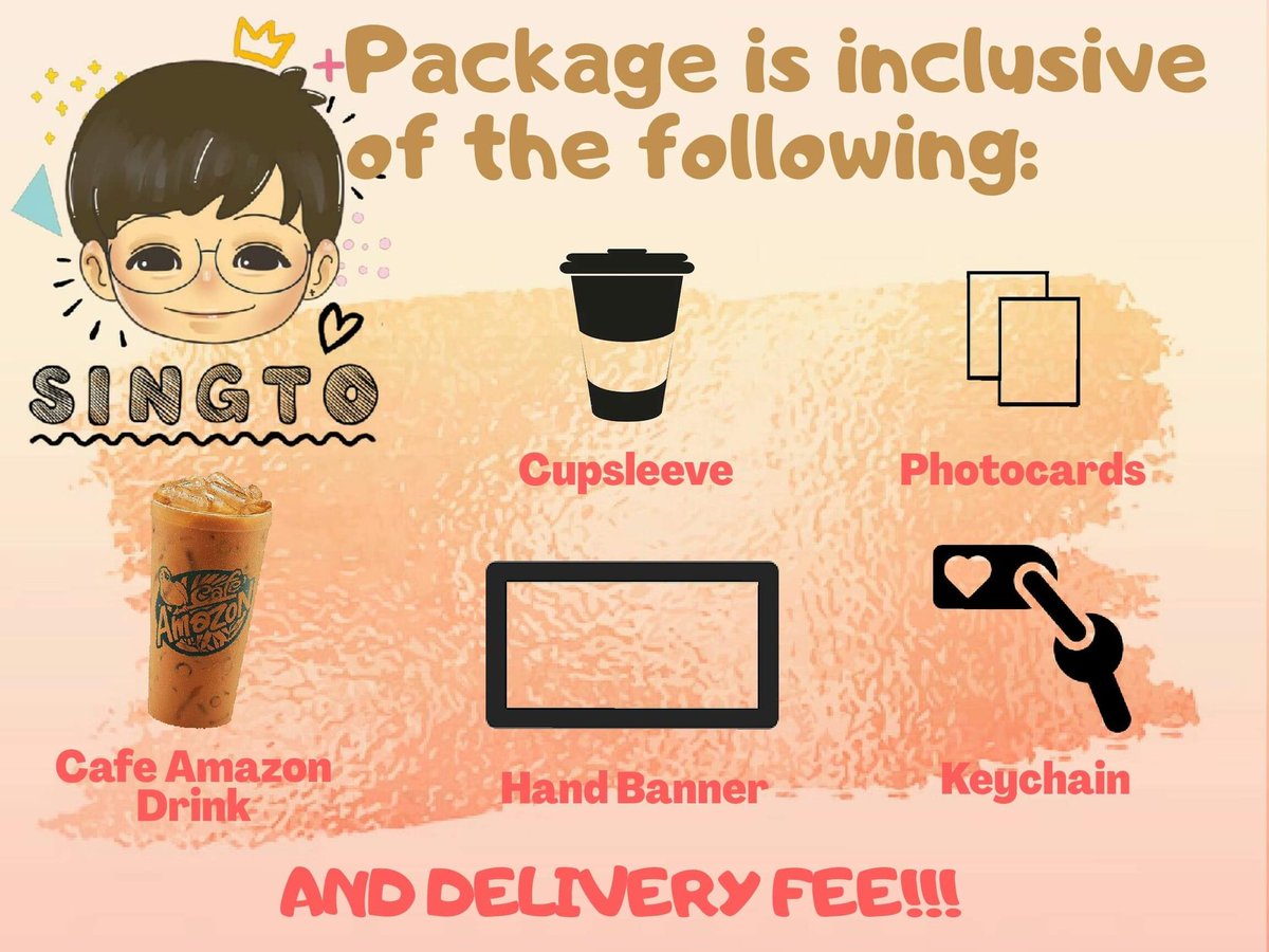 SingtoPH's tweet photo. In celebration of Singto Prachaya's 26th birthday, we present to you a cupsleeve event delivered right at your doorstep.

Price is inclusive of delivery fee.

💗 https://t.co/MIzW7T2H0t

REGISTER NOW!

#SingtoPrachaya
#SingtoBD2020 
#SingtoAt26 https://t.co/kXIZ9UfUaY