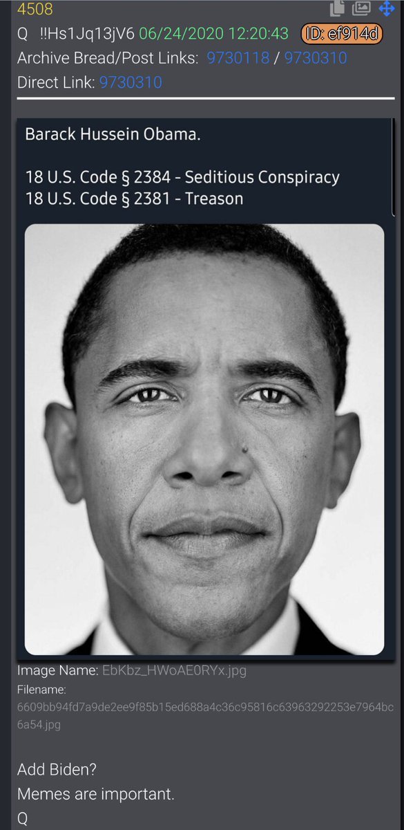 #QAlert 6/24/20 Q4508Add Biden?Memes are important.Q @POTUS  #QAnon  #WWG1WGA  #QArmy