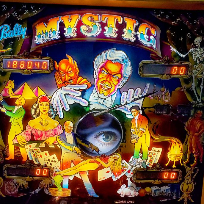 Rare early production #prototype #pinball #bally #mystic #arcade #oldschool #pinballlife #art #backglass #cool