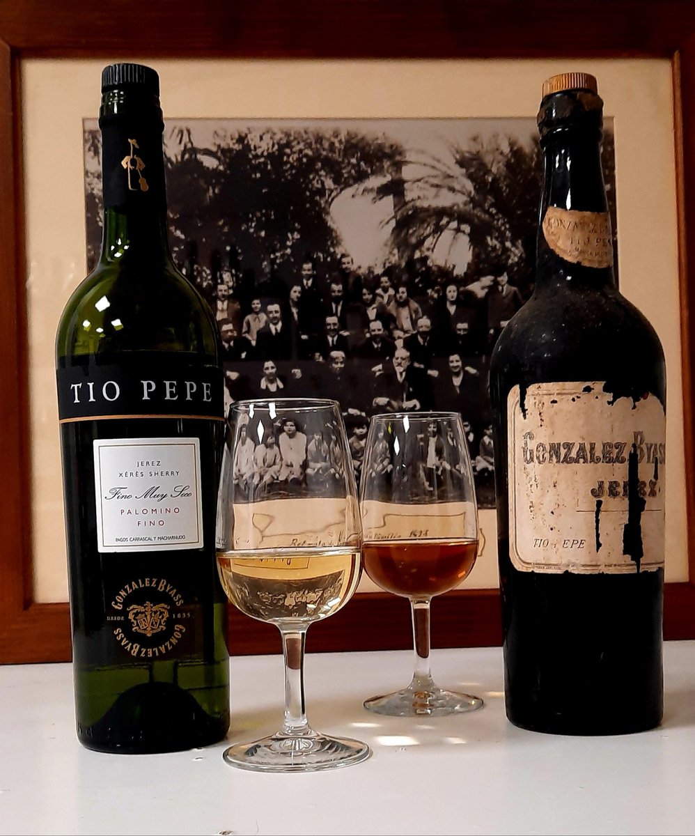 Cien años separan estas botellas pero un vínculo invisible las une, el mismo fino, el mismo origen, el mismo estilo, la misma familia. Tío Pepe pasado y presente, la evolución es el lenguaje del vino.