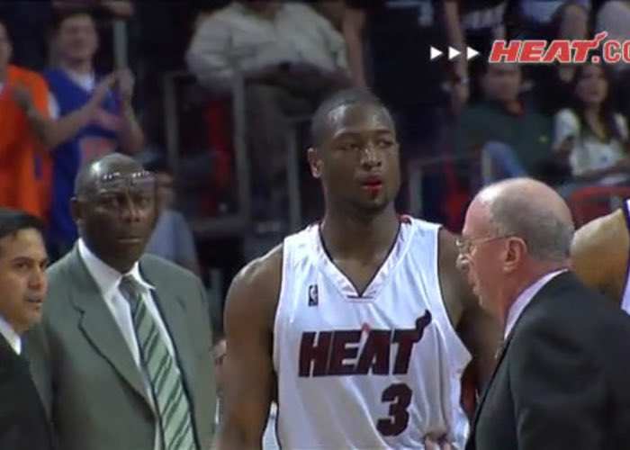 Here Conway is referencing that one time D. Wade was bleeding from his top lip after receiving an elbow from Knicks player Gallinari. After the incident, Wade went off for 24 pts in the last quarter and 46 as a total for the game. Miami won the game after being down 15 in the 4th