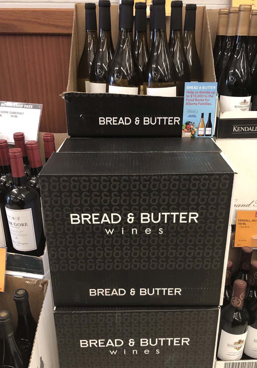 VWWine's tweet photo. #bread&amp;butterwines #chardonnay is nicely stacked up @CoopWineSpirits #kingsland #calgary 
Thank you for supporting #westerncanada #foodbanks with every bottle purchased 

@CalgaryFoodBank @yegfoodbank @VanFoodBank @MustardSeedVic https://t.co/PzZyuvB5gT