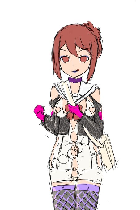 @hennou_ojsn 自分もこんな感じで描いてましたね。ボディコン要素を混ぜ込むの楽しい… 