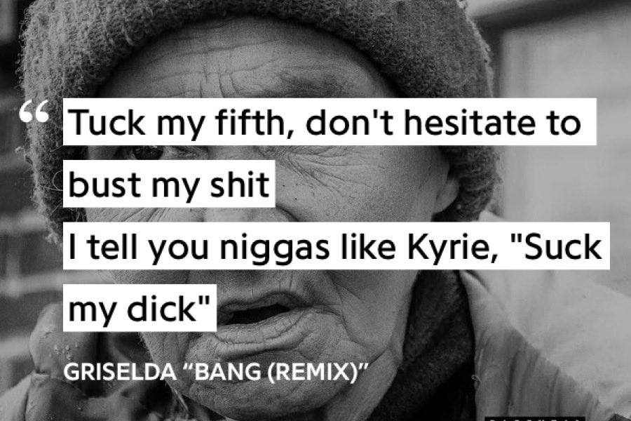 This one isn’t really that smart or impressive but Im still including it because Kyrie my favorite NBA player. Conway is referencing that one time Kyrie told a fan to suck his d*ck when the fan asked “Where’s LeBron?” shortly after Kyrie was traded to the Celtics as he requested.