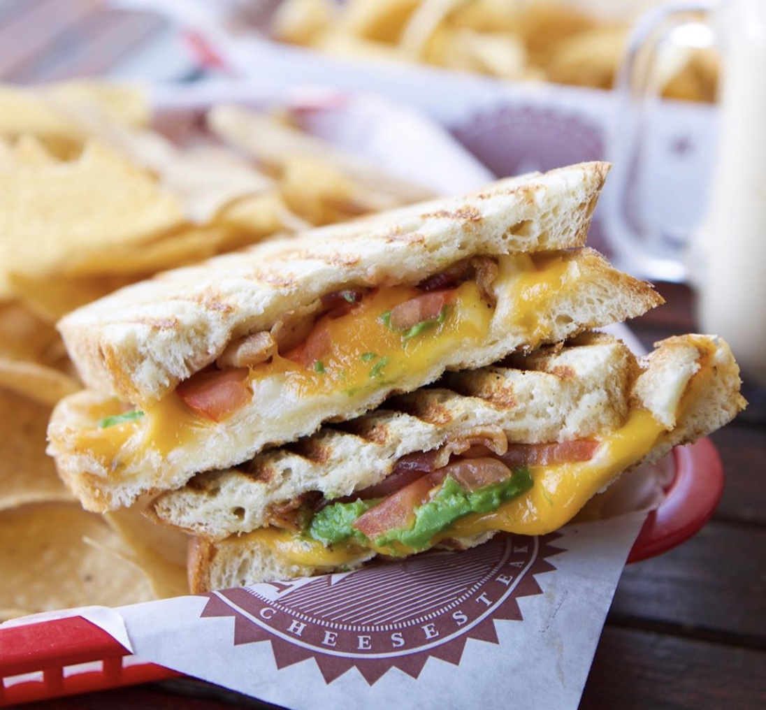 Not your average grilled cheese. 🤤🥑🥓 #texadelphiaokc #okceats