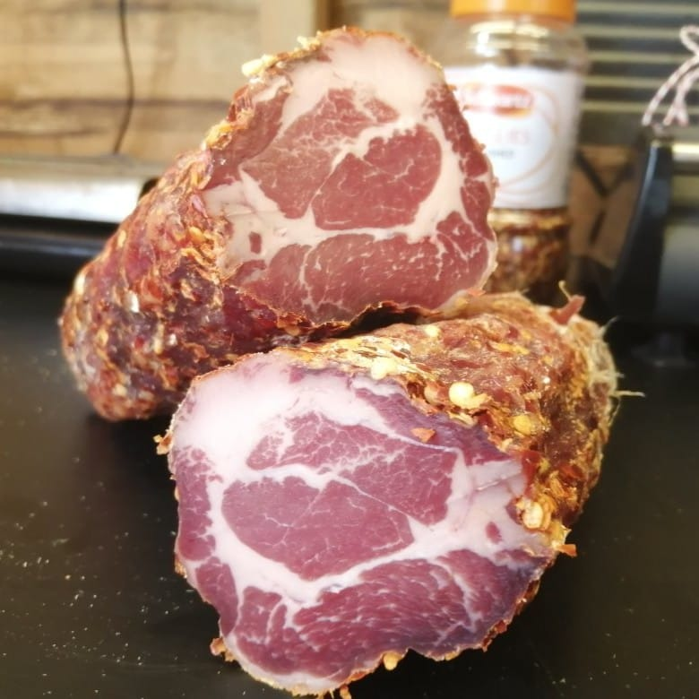 OxfordPig's tweet photo. Its only #OSBPork Capicola. Just marvellous Mat Nobes. @GBpork @BritCharcuterie #GoNative @mpwgroup @WheatleyPkFarm @slowfooduk #BritishPork #BuyLocalToGoGlobal https://t.co/tDxEFtqx5X