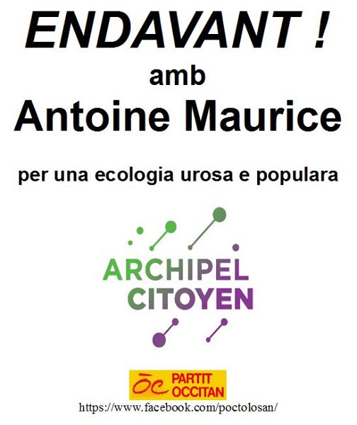 ValadierJc's tweet photo. Le #PartitOccitan apporte son soutien à la liste #ArchipelCitoyen menée par #AntoineMaurice
@poctolosan @archipelTM https://t.co/DVloXiW33b