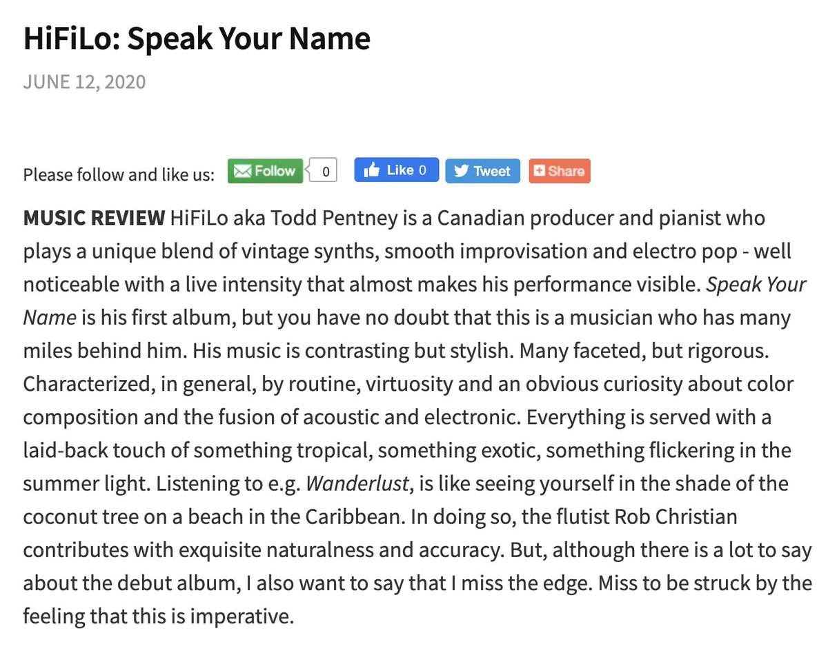 hifi_lo's tweet photo. Thank you Ivan Rod for the review of "Speak Your Name"! (Translated from Danish)

Check it out: https://t.co/FISLF5Mcxq

@OGPublicity #SpeakYourName #IvanRod https://t.co/ErXEpdpFeY