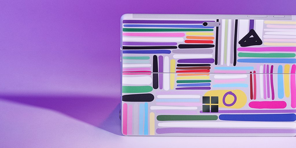 Turn your blank canvas into a beautiful statement of solidarity for LGBTQI+ and racial equity nonprofits at the #Microsoft store. #Pride 