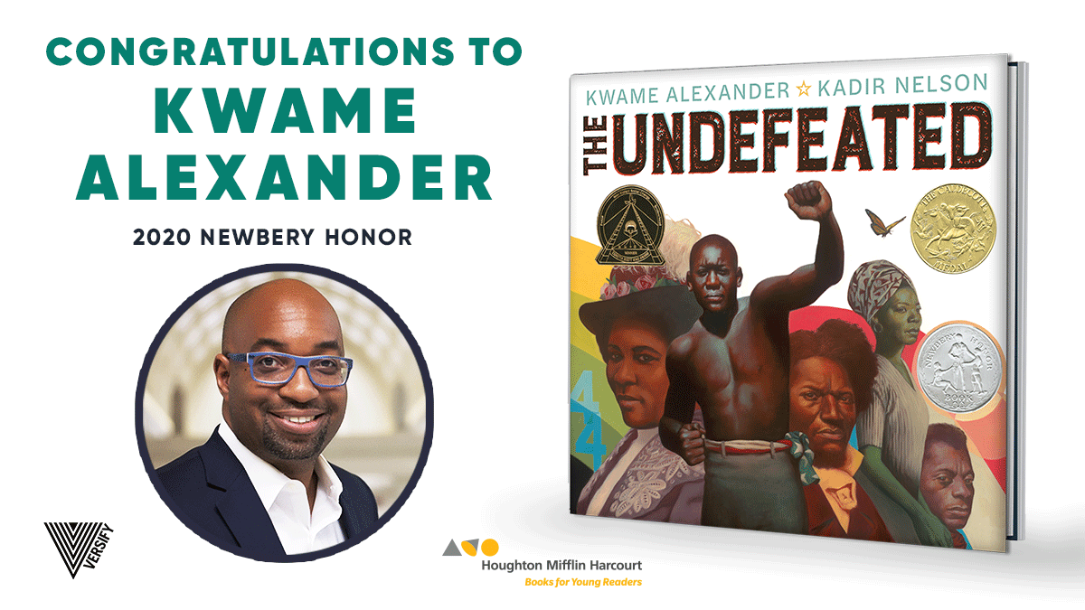 ClarionBooks's tweet photo. Congratulations to @kwamealexander! Celebrate his Newbery Honor during #TheBookAwardCelebration on 6/28. Learn more: https://t.co/Omj24SaGuU https://t.co/NOrlIP0lt8