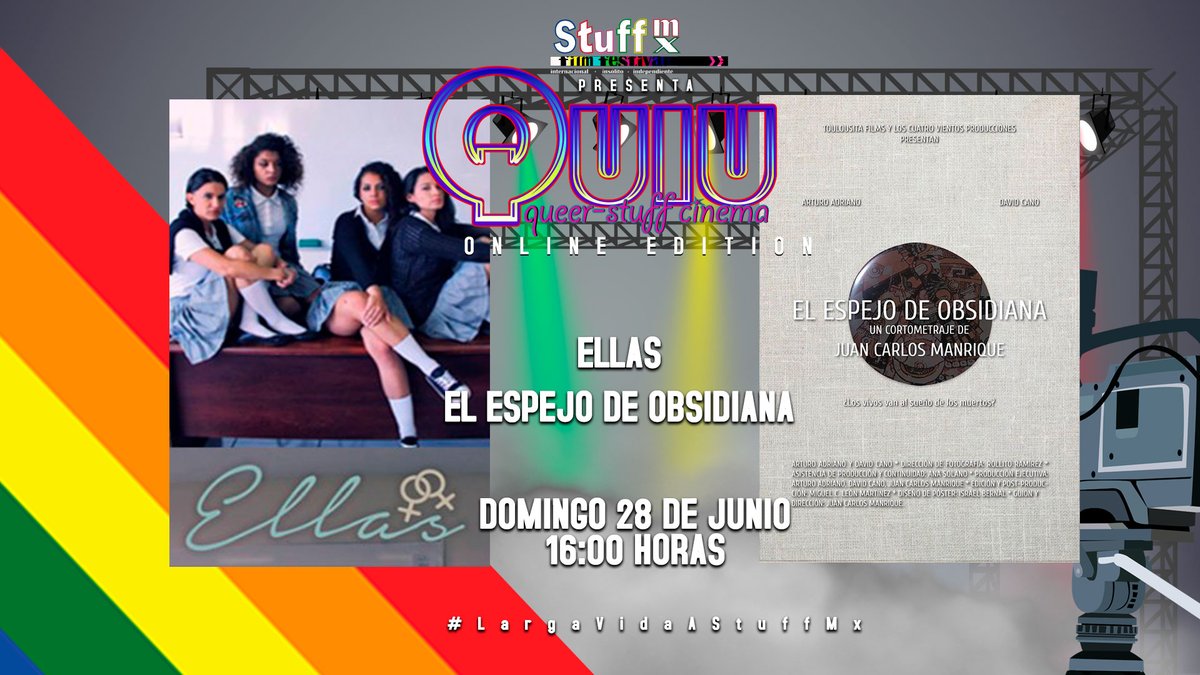 STUFFMXFilmFest's tweet photo. Pasa el domingo con #LargaVidaAStuffMx y sigue celebrando #Pride2020 #orgullo2020 con #QUIU nuestra muestra online de cine de diversidad a las 16:00 horas por nuestras redes sociales y https://t.co/9Nz3a23ISs https://t.co/yPpovF5cxQ