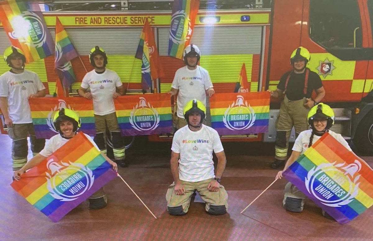 Red watch supporting LGBT during the month of June. @Bucksfire