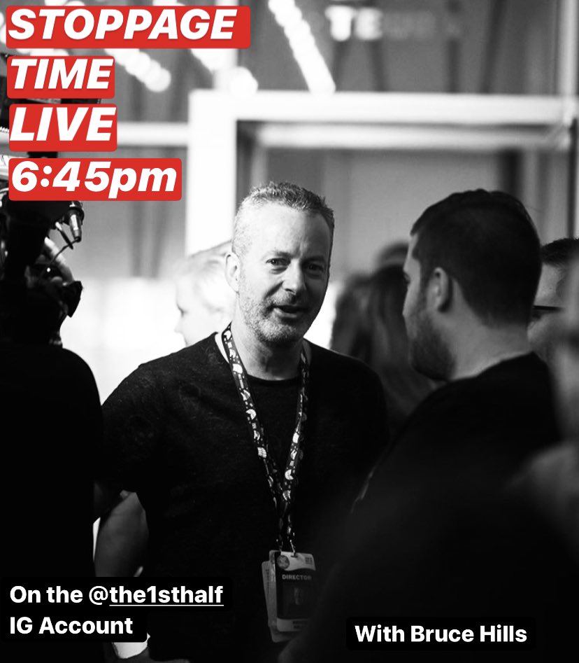 This evening at 6:45pm, I chat with Sports enthusiast &amp; President of Just For Laughs, Bruce Hills <a href="/Brucehills/">Bruce Hills</a> @JFLCanada <a href="/justforlaughs/">JUST FOR LAUGHS</a> 
Going to do the LIVE from @the1sthalf_ IG account.  #jfl #football #community