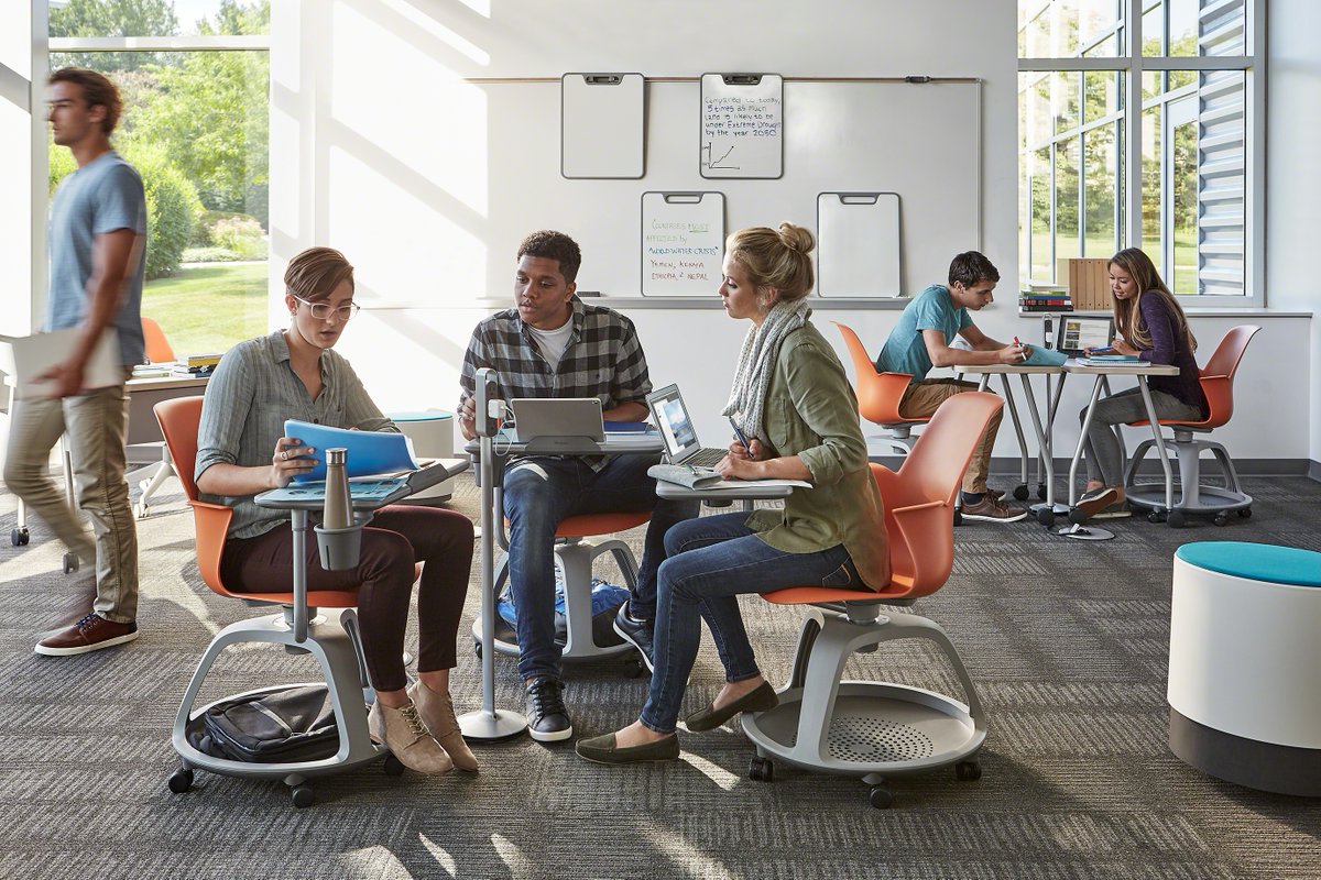 SteelcaseLearn's tweet photo. Ten years ago, we introduced Node, a classroom student chair designed for movement. Today, we're continuously exploring new ways to support #activelearning in the classroom. https://t.co/vE12jSR1Dm https://t.co/hUtoMOnUX4