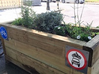 FatNatChat's tweet image. Great to see the plants in our new modal traffic filter planters for @lambeth_council blooming in the sun. Thanks to all the local residents who are already looking after them and giving them a daily drink. #community #localresidents #socent #flowerpower