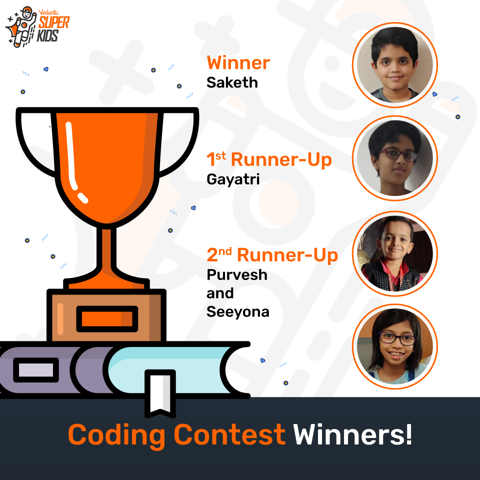 KidsVedantu's tweet image. Congratulations, winners! We are proud of you.
#CodingContestAlert #CodingIsTheNewLiteracy #creativity #kidsproject