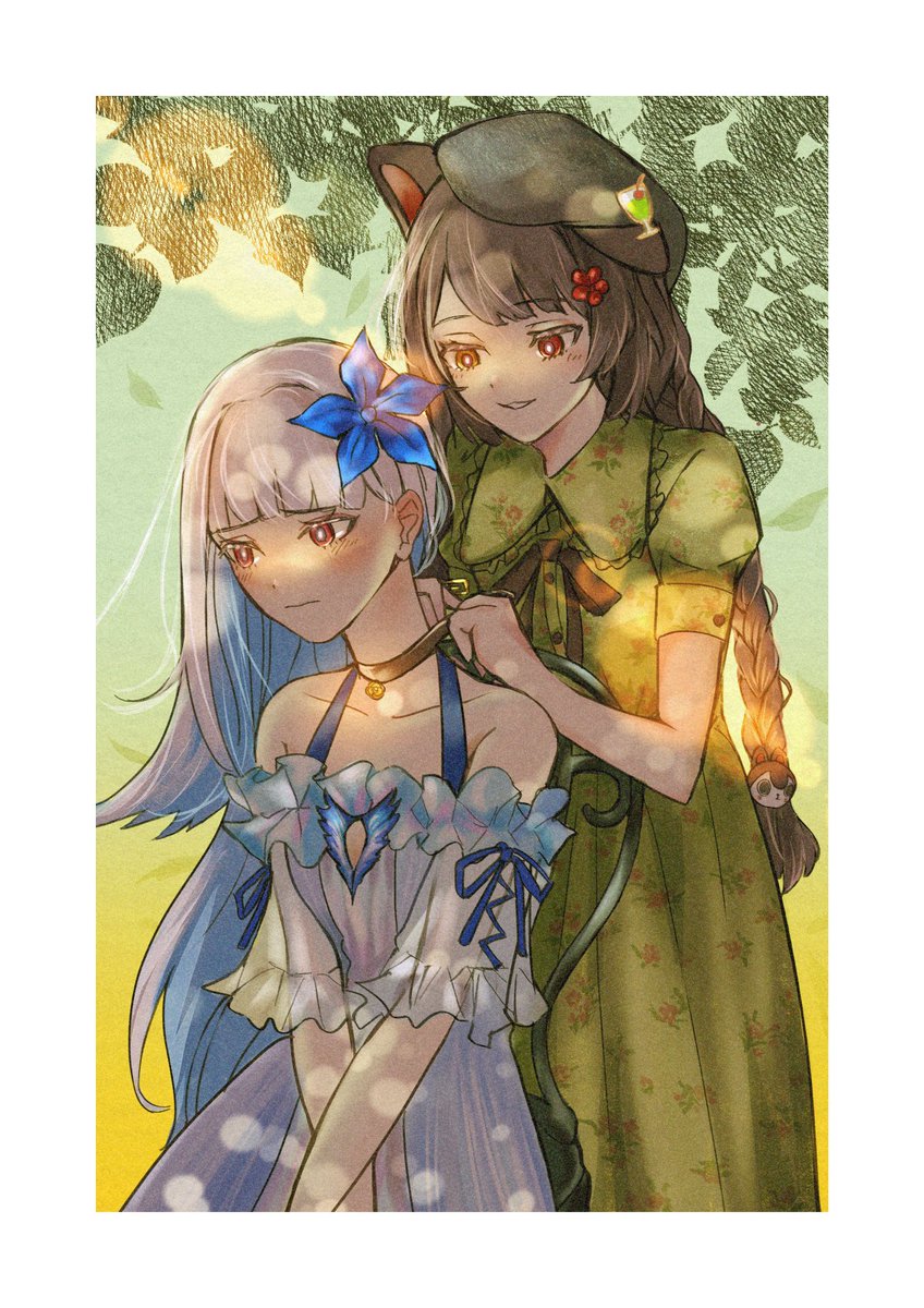 戌亥とこ ,リゼ・ヘルエスタ 「とこちゃんのチョーカー
#いぬいらすと #ヘル絵スタ 」|府本モフのイラスト