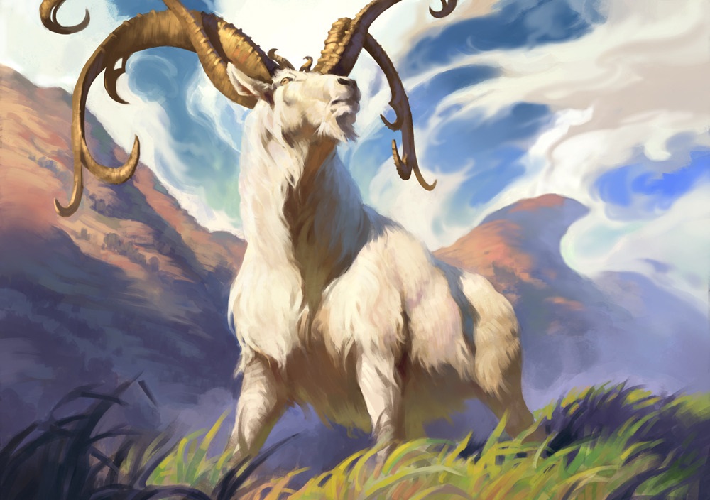 Zlatorog means ''Goldenhorn''. Animals (most often stags) with golden antlers are avatars of the ancestor (& the ''deity representative''). The horns are the Key because the forebear is & because antlers were used as shovels in the darkness of prehistory.