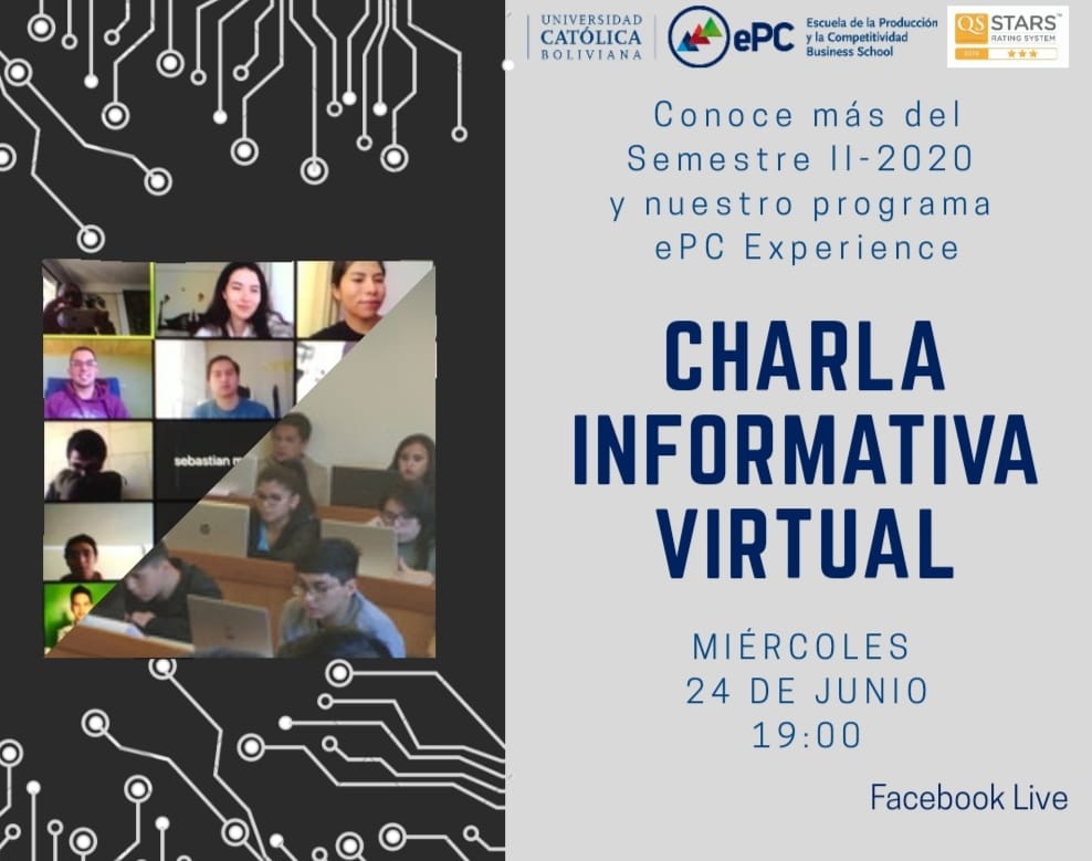 ePC_UCB's tweet photo. HOY 19:00
Facebook Live:
https://t.co/Je8JxqwSxW
Descubre la educación del futuro
Charla Informativa Virtual, ePC Experience y nuevo semestre II-2020
Más información: Whatsapp 78828009
Deja tus datos en el enlace:
https://t.co/phONjPAtDM
#ePCFlex https://t.co/KHWJIcHG2H
