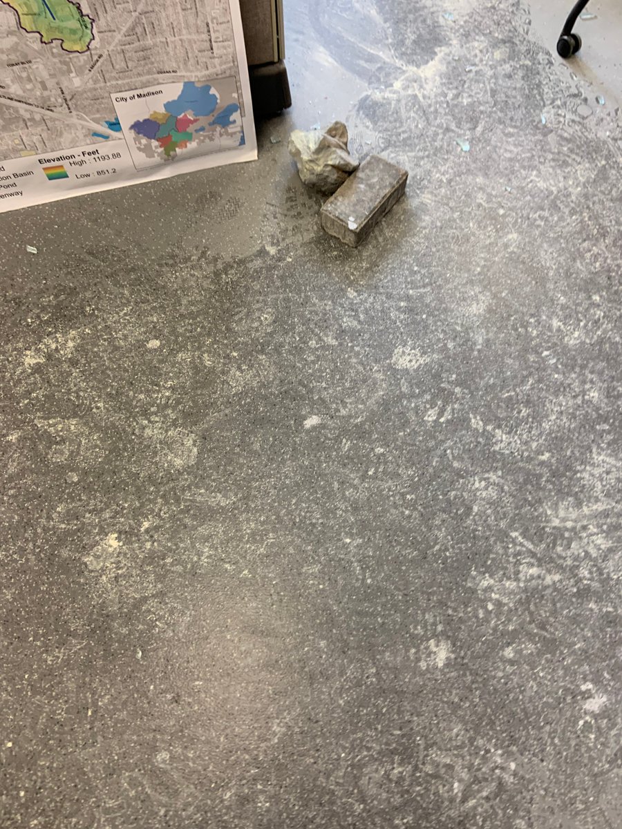MadisonEngr's tweet photo. Our Engineering offices were impacted last night after protests in the downtown area. Thankfully, no one was hurt, no one was working while this happened. 
Latest from the mayor: https://t.co/22JDp5UFlx

Thank you to everyone who is helping us cleanup today. https://t.co/BnxgOEyLgv