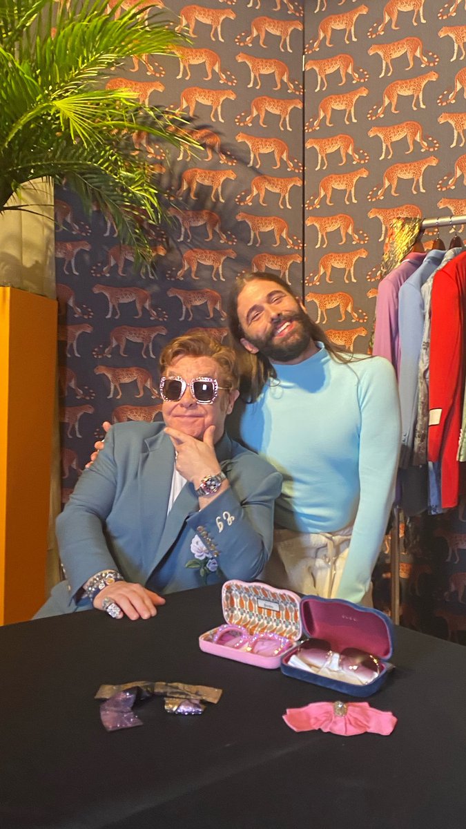 Two icons: <a href="/eltonofficial/">Elton John</a> and <a href="/jvn/">Jonathan Van Ness</a> ✨

Same mission: advocating for people affected by HIV/AIDS and treating one another with love and respect 💕

#ShareWithPride instagram.com/tv/CB0zJ6tD_35/