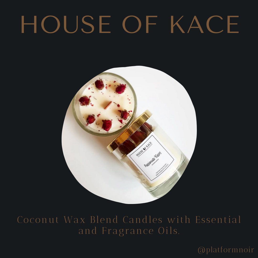 House of KaceCoconut Wax Blend Candles with Essential & Fragrance Oils https://www.houseofkace.co.uk/  https://instagram.com/houseofkace?igshid=gxtdr9oc8ebz