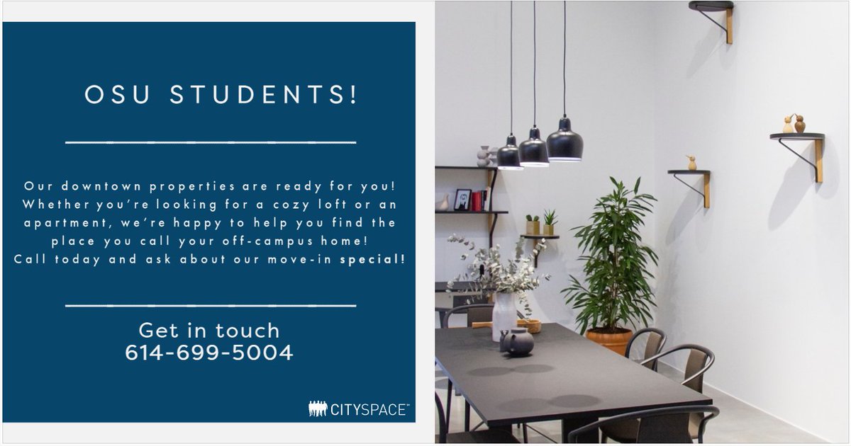 CITYSPACE1's tweet photo. #Cityspace #OSU #studentlife #downtownCbus #realestate #nowleasing https://t.co/BKfI7cd420
