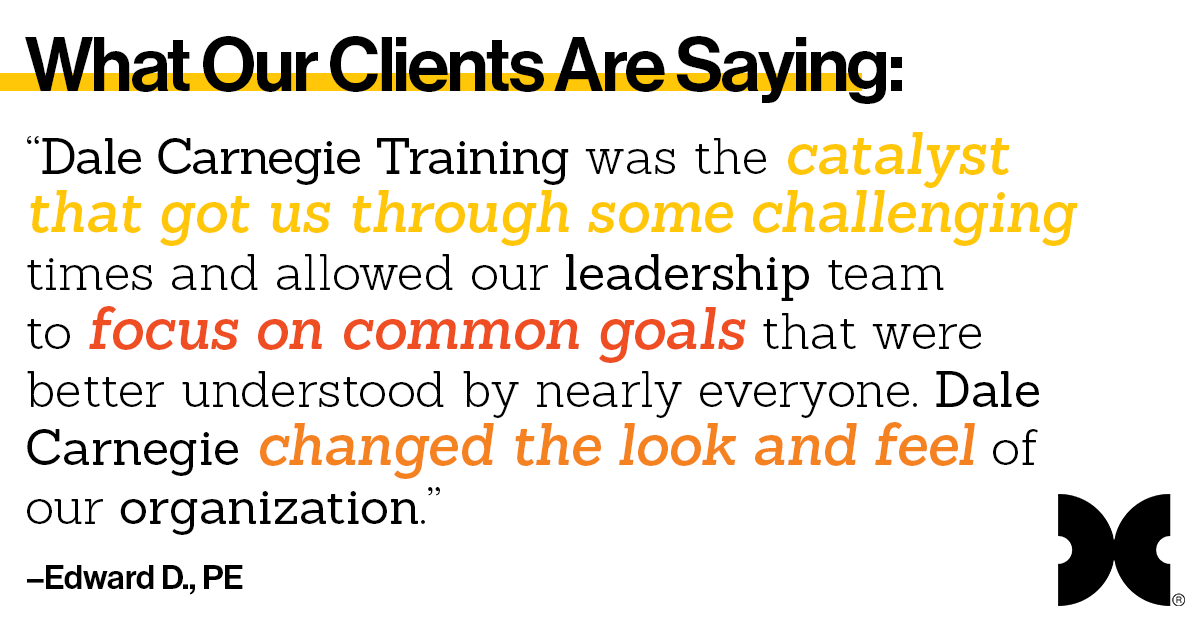 DaleCarnegiePA's tweet photo. Our Leadership Development training equip leaders to build a culture of engagement where team members are confident and enthusiastic to contribute.

Message us to learn more!

#DCTakeCommand #LeadershipTraining #TeamBuilding #EmployeeEnagagement https://t.co/wuZPhyqwDX
