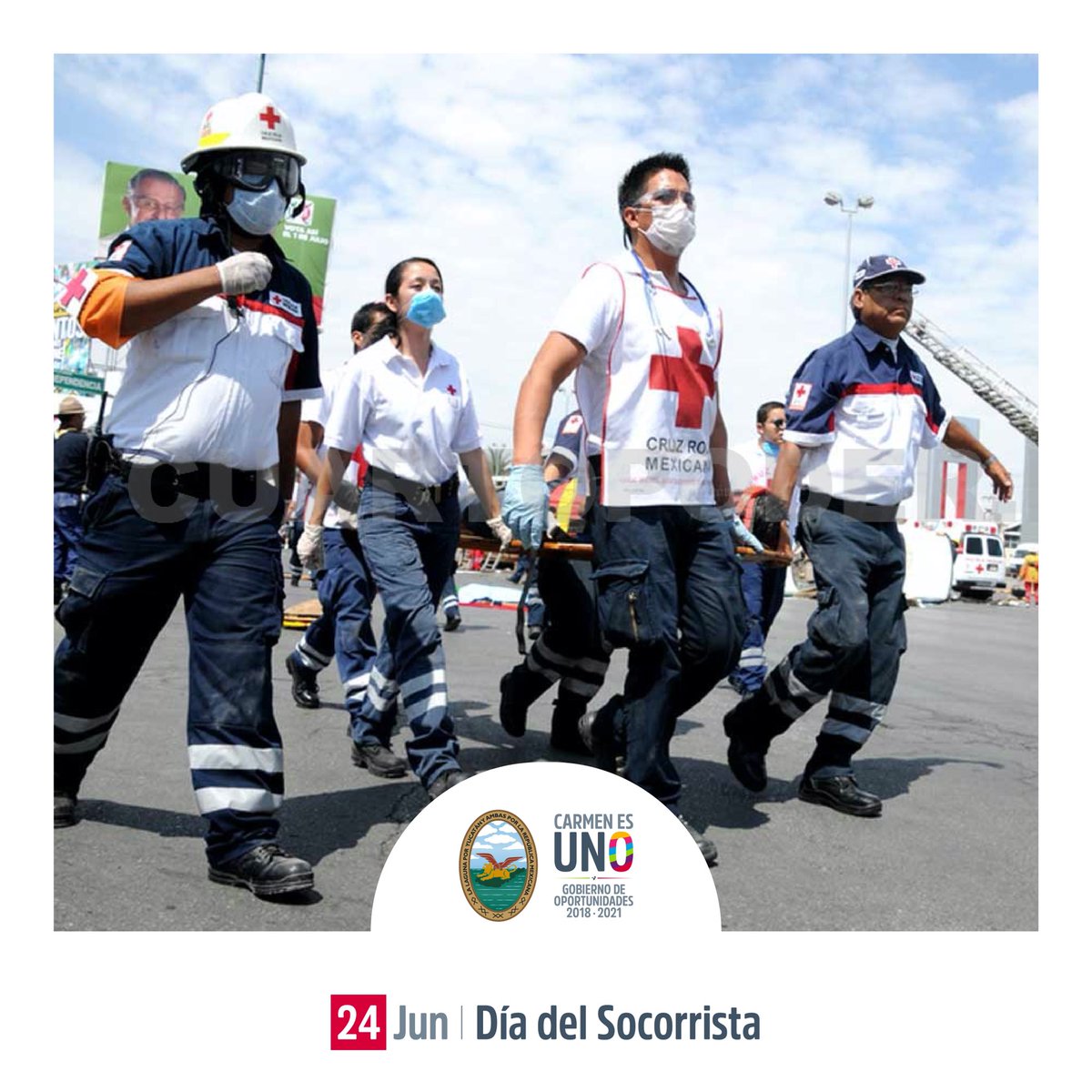 OscarRosasGlz's tweet photo. Celebramos el Día del Socorrista en honor a los hombres y mujeres que con valor se entregan a salvaguardar la vida de los mexicanos. ⛑🚑 

¡Nuestro reconocimiento y admiración para todos ellos! 💓

#CarmenEsUNO☝🏽 https://t.co/bxrXhIfhEf
