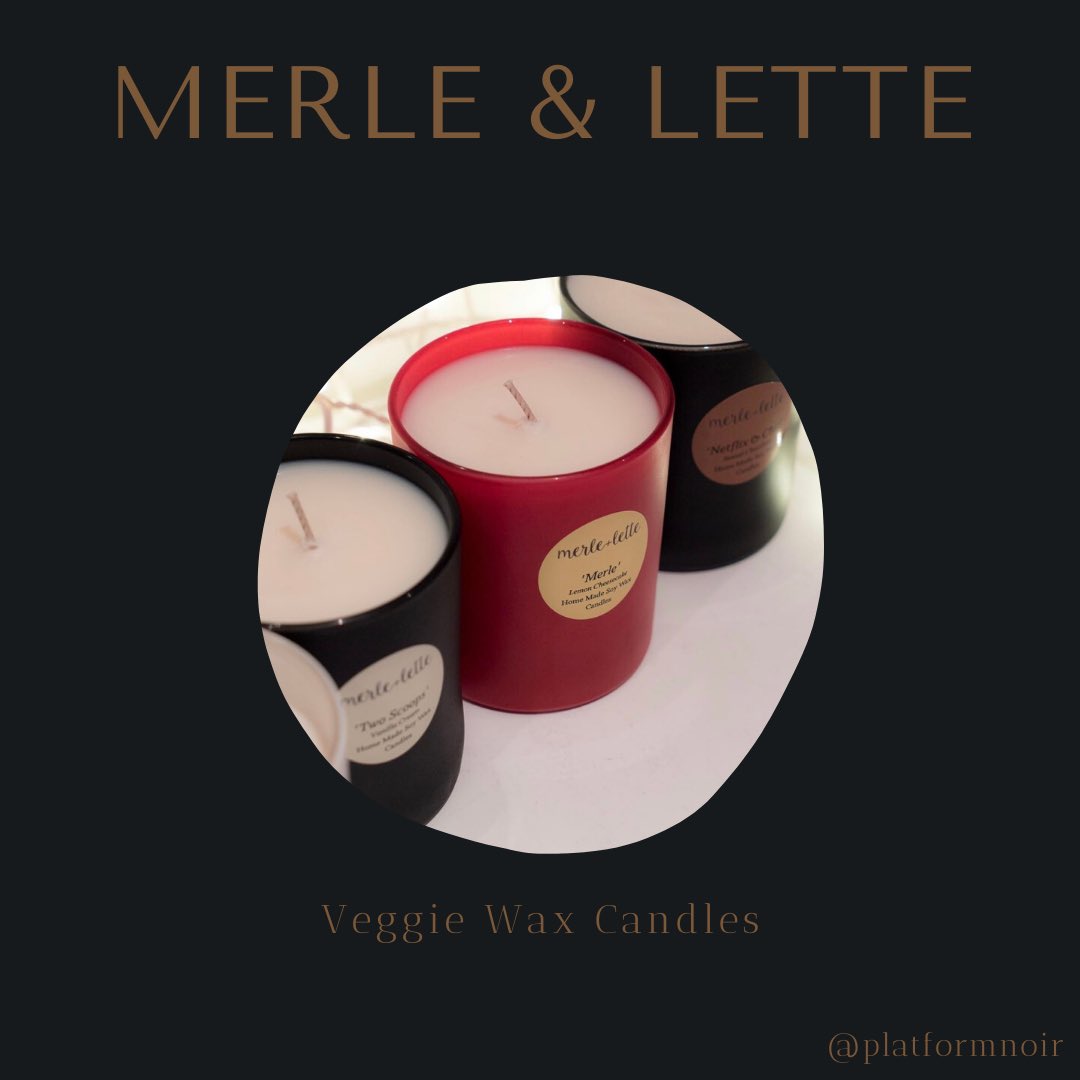 Merle & LetteHand Poured Veggie Wax Candles with Beautiful Flavours & Fragrances https://instagram.com/merle_and...