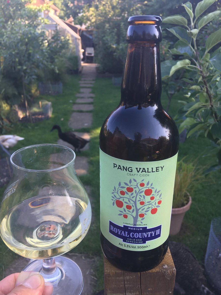 So Rick and Gary @Pangvalleycider have done it again. RCII. Fine eastern counties style cider. Easy drinking, good balance between sweetness and acidity, light, clean, bright and gold. Summer in a glass. <a href="/readingcider/">Reading Cider Club</a>