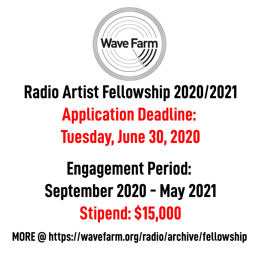 Deadline June 30, 2020. Don't worry that you're not 'perfect' for the gig. You bring so much to this. wavefarm.org/radio/archive/…