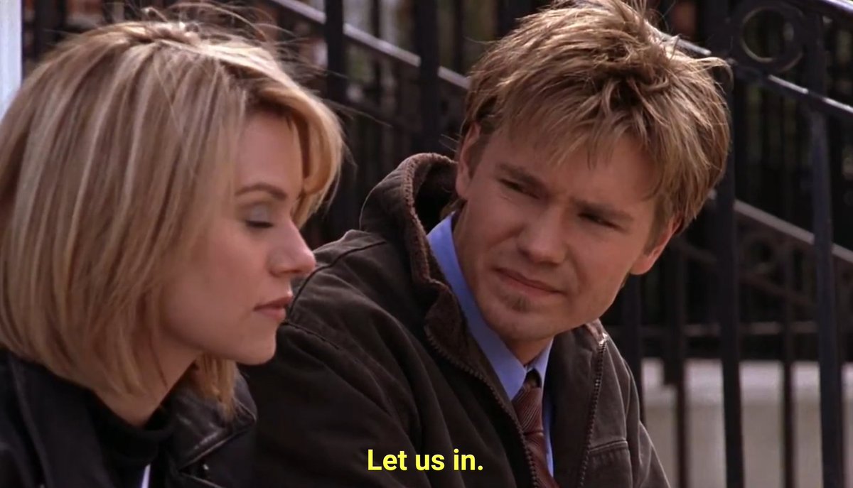 3x14: Peyton looks for reassurance from Lucas, and Lucas is the only one who consoles Peyton after Ellie's death. He's always looking out for her.