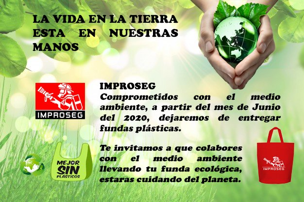 En cuidado el medio ambiente, informa que desde el mes de Junio, no se entregara fundas plásticas, por lo que pedimos a clientes en general, tengan sus propias fundas reciclables
En caso de no disponer, se proveerá la mercancía en cartón reciclado.
Agradecemos por su colaboración