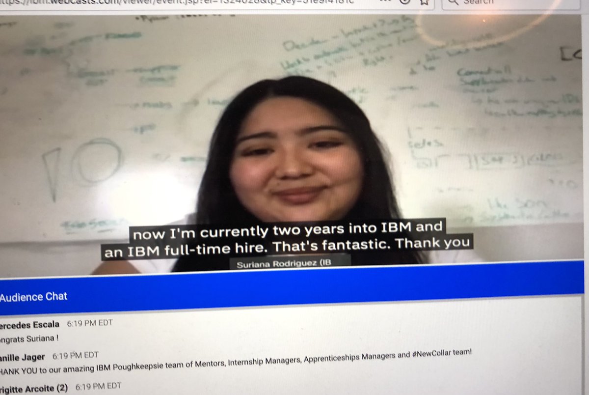 From mentee to intern to apprentice to <a href="/ibm/">IBM</a> full time hire: meet <a href="/Suri__Rodriguez/">Suriana Rodriguez</a>! 

THIS is the @PTECHNETWORK! 

So proud! <a href="/newburgh_ptech/">Newburgh Free Academy P-TECH</a> <a href="/SUNY_Orange/">SUNY Orange</a> <a href="/JamiraTM/">Jamira Torres-Murphy</a> 

Thank you #IBMvolunteers! #WeArePTECH #VirtualGraduation @IBMorg