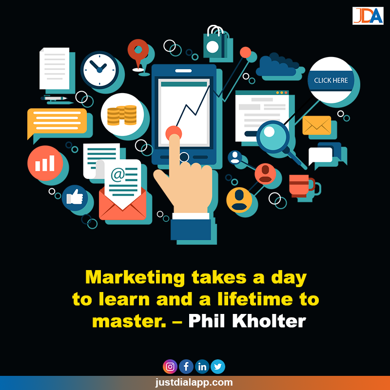 ourjustdialapp's tweet photo. Marketing is not a one-time learning process because you learn from your experiences. The process never ends because there is always something new to learn and nobody is an expert here. You learn and your grow every day.
#justdialapp#businesszon#marketing#motivation https://t.co/g0OYKXpSnL
