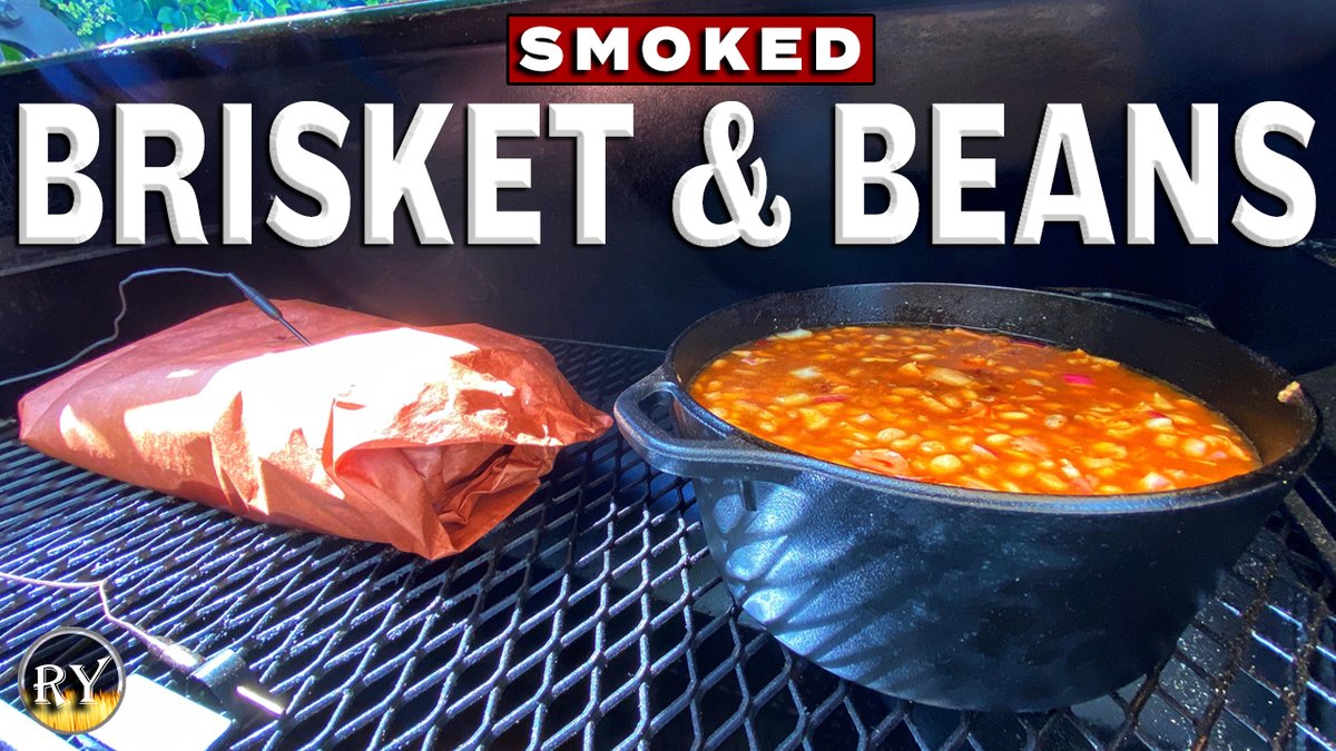 CookWithRy's tweet photo. Pepper Garlic Brisket &amp; Bacon Chipotle Beans Smoked On Offset Smoker. Video here: https://t.co/qgqEagtATs #grilling #bbq #barbecue #brisket #beans https://t.co/P27OGlyQxc
