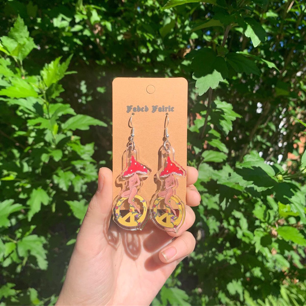 FadedFairieArt's tweet photo. i am so excited to announce Faded Fairie Earrings! coming to my etsy (in bio) this friday, June 26th at 5 pm et, set your alarms!✨ Babes For Peace, Crocheted Mushrooms &amp; Crocheted Peace Sign earrings will be available x as well as a few mushroom keychains! all handmade w love x https://t.co/MdEOFUXhwb