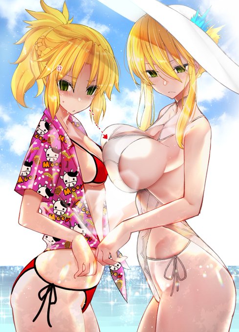 【悲報】水着乳王さん、全力で地雷を踏みに行ってしまう【すれ違う乳と娘】#FGO #ポンコツ英霊 カラー練習100枚チャレンジ:248/100 